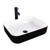 Puluomis Black Ceramic Rectangular Vessel Sink with Black Faucet -Bathroom Sinks Sales black puluomis vessel sinks us hw1124 64 1000