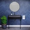 Swiss Madison Carre 36 in. Ceramic Console Sink in Matte Black Basin Black Legs -Bathroom Sinks Sales black swiss madison console sinks sm cs783 64 1000