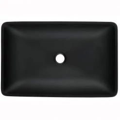 Tunuo Glass Rectangular Vessel Bathroom Sink in Black Set with Black Faucet and Pop-Up Drain in Black 14 Tunuo Glass Rectangular Vessel Bathroom Sink in Black Set with Black Faucet and Pop-Up Drain in Black -Bathroom Sinks Sales black vessel sinks sf 2mb08 4f 1000