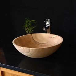 Unbranded Above Counter Vessel Sink in Brown 13 Unbranded Above Counter Vessel Sink in Brown -Bathroom Sinks Sales brown beige vessel sinks sandstoneround fa 1000