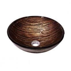 KRAUS Gaia Glass Vessel Sink in Brown with Waterfall Faucet in Oil Rubbed Bronze 14 KRAUS Gaia Glass Vessel Sink in Brown with Waterfall Faucet in Oil Rubbed Bronze -Bathroom Sinks Sales brown kraus vessel sinks c gv 398 19mm 10orb c3 1000