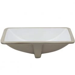 Novatto 18.25 in. Rectangular Undermount Porcelain Bathroom Sink in White with Overflow Drain in Brushed Nickel -Bathroom Sinks Sales brushed nickel novatto undermount bathroom sinks np u193902bn 4f 1000