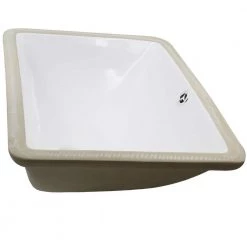 Novatto 18.25 in. Rectangular Undermount Porcelain Bathroom Sink in White with Overflow Drain in Brushed Nickel -Bathroom Sinks Sales brushed nickel novatto undermount bathroom sinks np u193902bn fa 1000