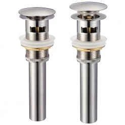 Novatto Rectangular Porcelain Vessel Sink in White with Overflow Drain in Brushed Nickel -Bathroom Sinks Sales brushed nickel novatto vessel sinks np 018131bn fa 1000