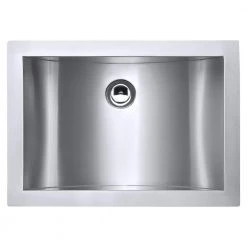 Ruvati 16 in. x 11 in. Undermount Bathroom Sink in Brushed Stainless Steel