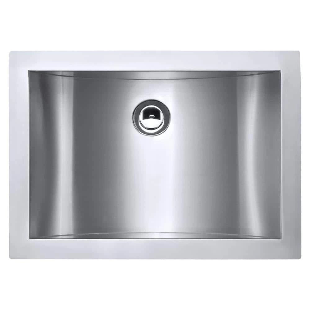 Ruvati 18 in. x 12 in. Brushed Stainless Steel Undermount Rectangular Bathroom Sink 3 Ruvati 18 in. x 12 in. Brushed Stainless Steel Undermount Rectangular Bathroom Sink