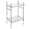 American Standard Edgemere Pedestal Leg in Polished Chrome -Bathroom Sinks Sales chrome american standard console sinks 8719000 002 64 1000