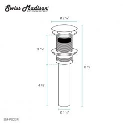 Swiss Madison 1.75 in. Residential Sink Drain in Chrome -Bathroom Sinks Sales chrome swiss madison sink mounting hardware sm pd23r 4f 1000