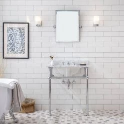 Water Creation Embassy 30 in. Brass Wash Stand Legs with Chrome Connectors and P-Trap Kit -Bathroom Sinks Sales chrome water creation console sinks eb30b 0100 44 1000