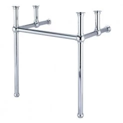 Water Creation Embassy 30 in. Brass Wash Stand Legs with Chrome Connectors and P-Trap Kit