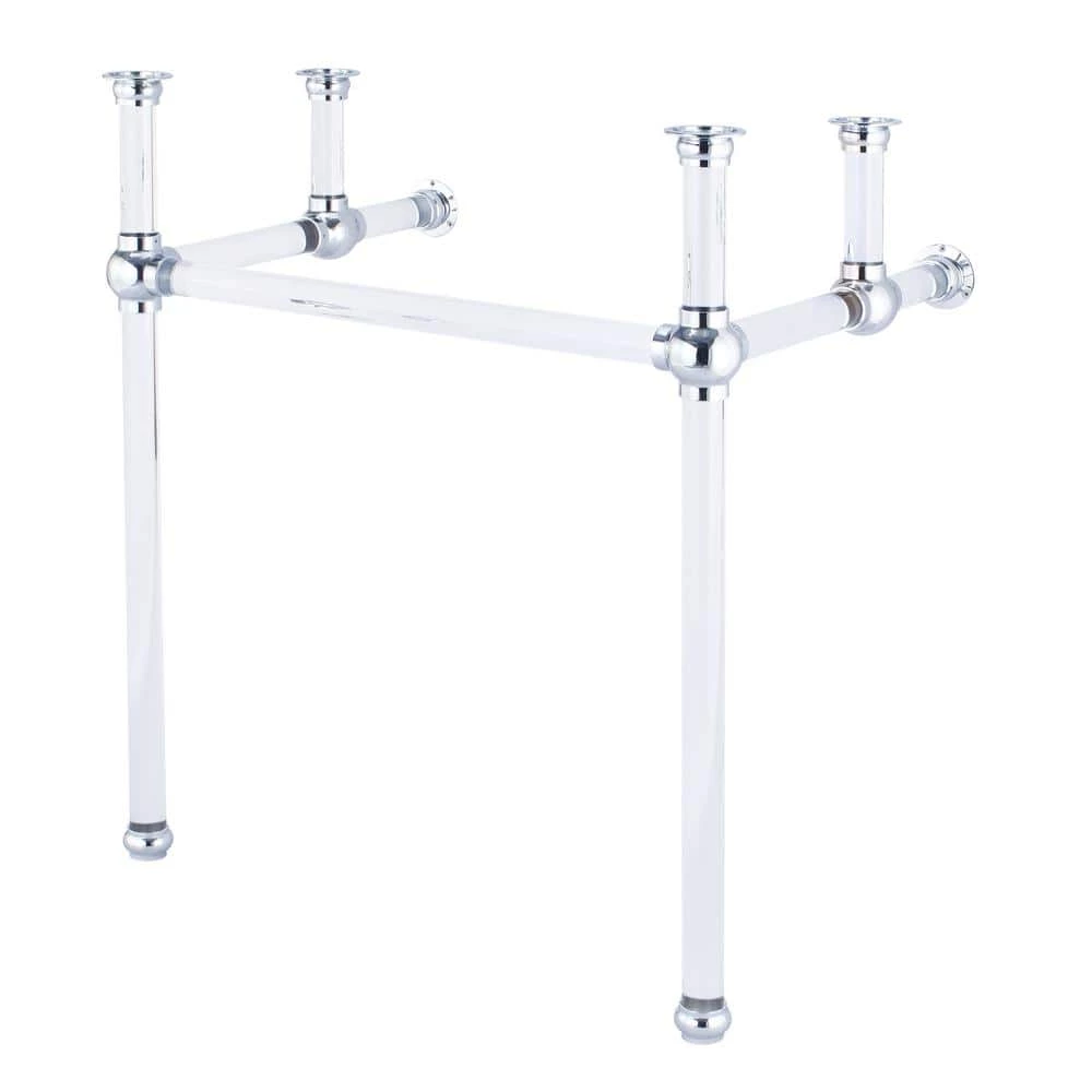 Water Creation Empire 30 in. Acrylic Wash Stand Legs with Chrome Connectors 3 Water Creation Empire 30 in. Acrylic Wash Stand Legs with Chrome Connectors