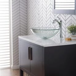 KRAUS Glass Vessel Sink in Clear -Bathroom Sinks Sales clear kraus vessel sinks gv 101 66 1000