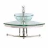 RENOVATORS SUPPLY MANUFACTURING Talula 25 in. Corner Glass Wall Mounted Bathroom Sink Combo with Towel Bar Faucet and Drain -Bathroom Sinks Sales clear renovators supply manufacturing wall mount sinks 10889 64 1000