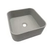 KANTE Modern Gray Concrete Square Bathroom Counter Vessel Sink -Bathroom Sinks Sales concrete gray kante vessel sinks ct370gy 64 1000