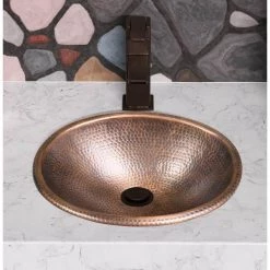 Monarch Abode 17 in. Hand Hammered Oval Drop-In Bathroom Sink in Pure Copper 12 Monarch Abode 17 in. Hand Hammered Oval Drop-In Bathroom Sink in Pure Copper -Bathroom Sinks Sales copper monarch abode drop in bathroom sinks 17003 c3 1000