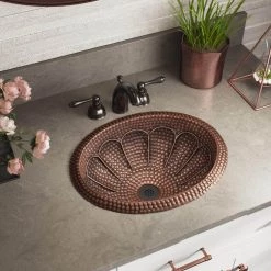 MR Direct Top-Mount Bathroom Sink in Copper