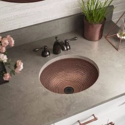 MR Direct Dual-Mount Bathroom Sink in Copper