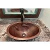 Premier Copper Products 19 in. Oval Under Counter Hammered Copper Bathroom Sink with Koi Fish Design in Copper -Bathroom Sinks Sales copper premier copper products drop in bathroom sinks lo19fkoidb 64 1000