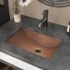 Rene Under-Mount Bathroom Sink in Copper with Grid Drain in Antique Bronze 1 Rene Under-Mount Bathroom Sink in Copper with Grid Drain in Antique Bronze -Bathroom Sinks Sales copper rene undermount bathroom sinks r4 1006 gd abr 64 1000