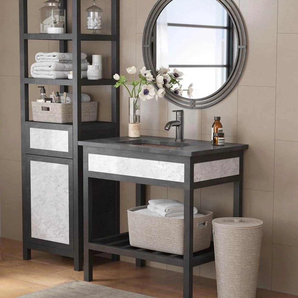 Rene Undermount Bathroom Sink in Copper with Grid Drain in Oil Rubbed Bronze 4 Rene Undermount Bathroom Sink in Copper with Grid Drain in Oil Rubbed Bronze - Image 2