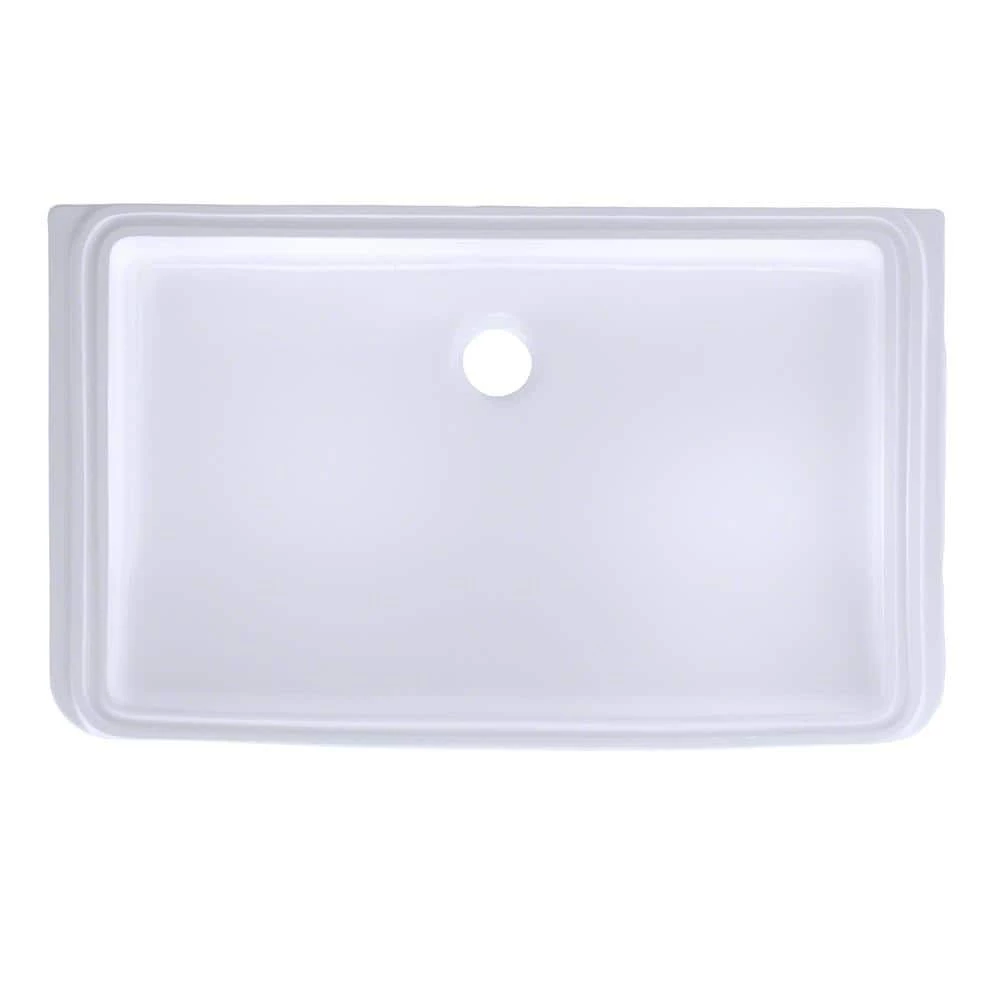 TOTO 21 in. Rectangular Undermount Bathroom Sink with CeFiONtect in Cotton White 4 TOTO 21 in. Rectangular Undermount Bathroom Sink with CeFiONtect in Cotton White - Image 2