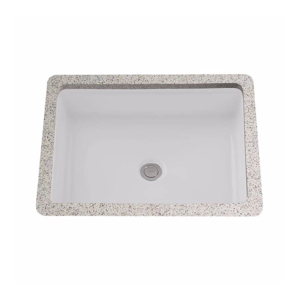 TOTO Atherton 17 in. Rectangular Undermount Bathroom Sink in Cotton White 3 TOTO Atherton 17 in. Rectangular Undermount Bathroom Sink in Cotton White