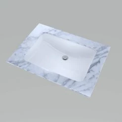 TOTO 21 in. Undermount Bathroom Sink with CeFiONtect in Cotton White -Bathroom Sinks Sales cotton white toto undermount bathroom sinks lt540g 01 31 1000