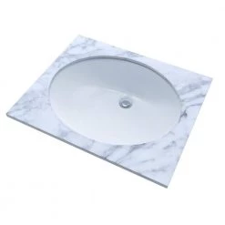 TOTO Rendezvous 17 in. Undermount Bathroom Sink with CeFiONtect in Cotton White -Bathroom Sinks Sales cotton white toto undermount bathroom sinks lt579g 01 31 1000