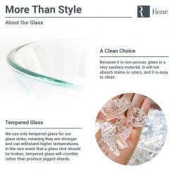 Rene Glass Vessel Sink in Crystal with R9-7007 Faucet and Pop-Up Drain in Brushed Nickel -Bathroom Sinks Sales crystal rene vessel sinks r5 5024 r9 7007 bn 1d 1000