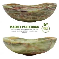 Onyx Marble Designs Oval Onyx Stone Vessel Sink in Dark Green -Bathroom Sinks Sales dark green onyx marble designs vessel sinks snk ov ga s 1f 1000