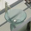 Rene Glass Vessel Sink in Frosted with R9-7001 Faucet and Pop-Up Drain in Brushed Nickel 1 Rene Glass Vessel Sink in Frosted with R9-7001 Faucet and Pop-Up Drain in Brushed Nickel -Bathroom Sinks Sales frosted rene vessel sinks r5 5002 r9 7001 bn 64 1000