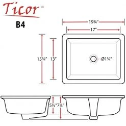 Ticor Belfast 19.75 in. Undermount Vanity Sink in White -Bathroom Sinks Sales glazed white ticor undermount bathroom sinks b4 wt 44 1000
