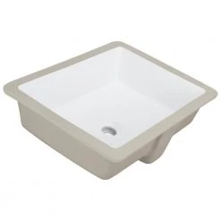 Ticor Belfast 19.75 in. Undermount Vanity Sink in White -Bathroom Sinks Sales glazed white ticor undermount bathroom sinks b4 wt 4f 1000