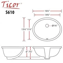 Ticor Belfast 16.5 in. Undermount Vanity Sink in White 11 Ticor Belfast 16.5 in. Undermount Vanity Sink in White -Bathroom Sinks Sales glazed white ticor undermount bathroom sinks s610 wt 44 1000