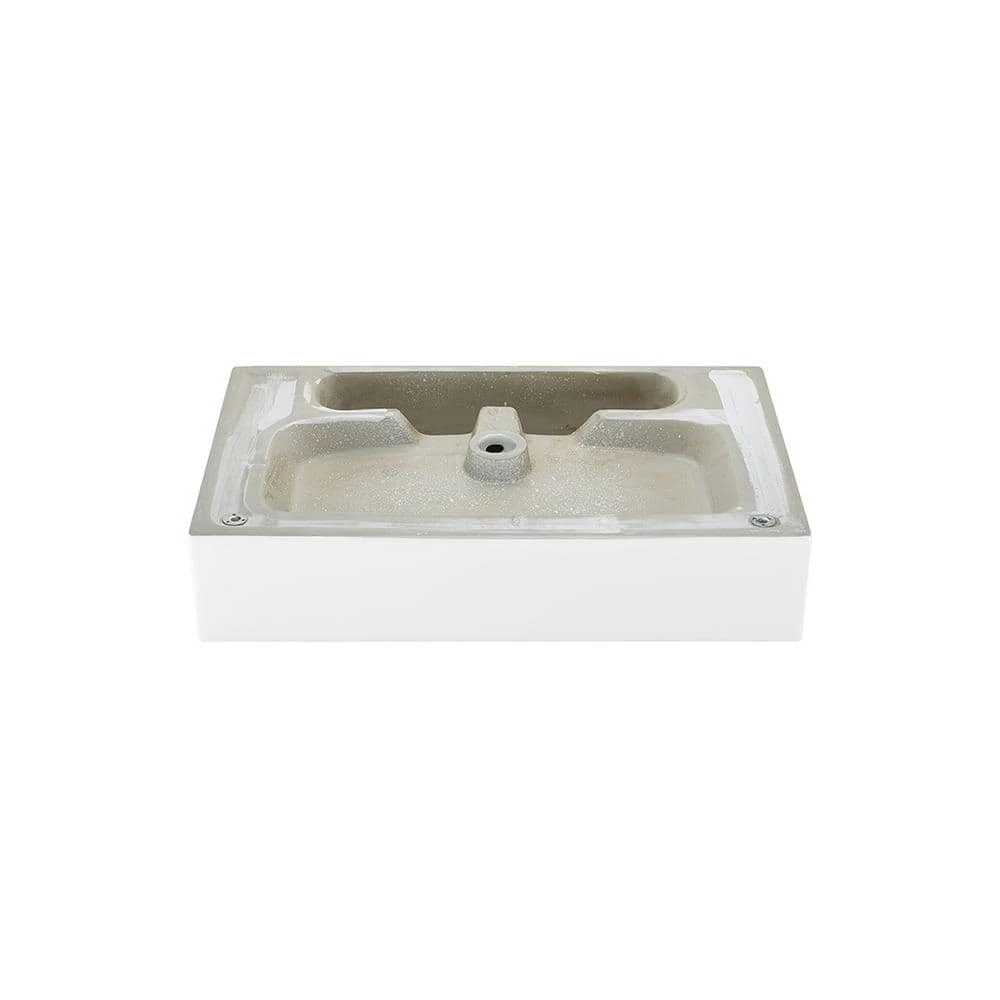 Swiss Madison Claire 24 in. Ceramic Console Sink Basin and Legs Combo in Glossy White Basin with Matte White Legs 9 Swiss Madison Claire 24 in. Ceramic Console Sink Basin and Legs Combo in Glossy White Basin with Matte White Legs - Image 7