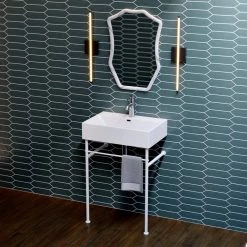 Swiss Madison Claire 24 in. Ceramic Console Sink Basin and Legs Combo in Glossy White Basin with Matte White Legs 20 Swiss Madison Claire 24 in. Ceramic Console Sink Basin and Legs Combo in Glossy White Basin with Matte White Legs -Bathroom Sinks Sales glossy white swiss madison console sinks sm cs741 fa 1000