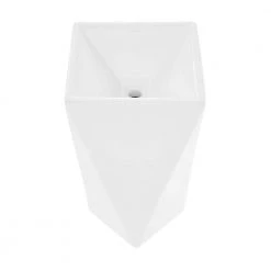 Swiss Madison Brusque 18.12 in. x 18.12 in. Ceramic One-Piece Pedestal Sink and Basin Combo -Bathroom Sinks Sales glossy white swiss madison pedestal sinks sm ps314 40 1000