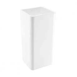 Swiss Madison Claire 15.75 in x 15.75 in Ceramic One-Piece Glossy White Pedestal Sink and Basin Combo -Bathroom Sinks Sales glossy white swiss madison pedestal sinks sm ps315 1f 1000