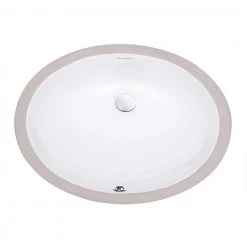 Swiss Madison Monaco 19 in. Oval Under-Mount Bathroom Sink in Glossy White -Bathroom Sinks Sales glossy white swiss madison undermount bathroom sinks sm um622 1d 1000