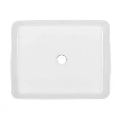 Swiss Madison Concorde 19 in. Rectangle Ceramic Vessel Sink in White -Bathroom Sinks Sales glossy white swiss madison vessel sinks sm vs201 1d 1000