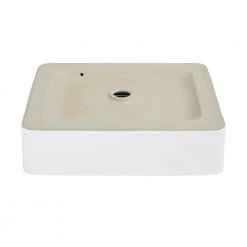 Swiss Madison Concorde 19 in. Rectangle Ceramic Vessel Sink in White -Bathroom Sinks Sales glossy white swiss madison vessel sinks sm vs201 66 1000