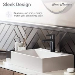 Swiss Madison Claire Vessel Sink in Glossy White -Bathroom Sinks Sales glossy white swiss madison vessel sinks sm vs203 1f 1000