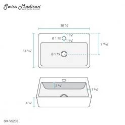 Swiss Madison Claire Vessel Sink in Glossy White -Bathroom Sinks Sales glossy white swiss madison vessel sinks sm vs203 76 1000