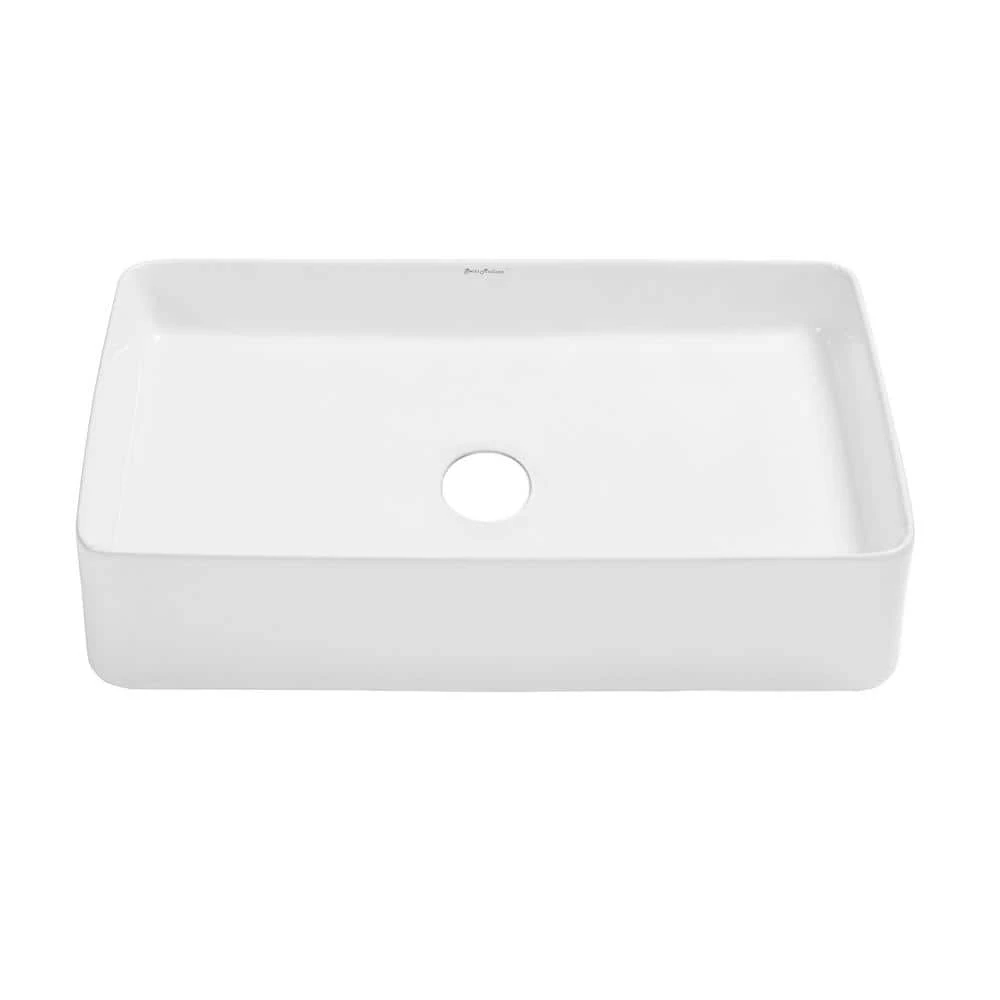 Swiss Madison Concorde 24 in. Rectangle Ceramic Vessel Sink 5 Swiss Madison Concorde 24 in. Rectangle Ceramic Vessel Sink - Image 3