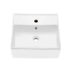 Swiss Madison Claire Compact Ceramic Wall Hung Sink in White