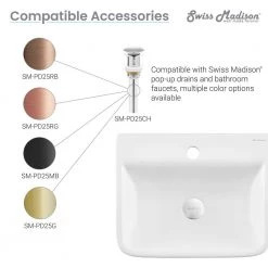 Swiss Madison St. Tropez Wall Mount Sink in White 26 Swiss Madison St. Tropez Wall Mount Sink in White -Bathroom Sinks Sales glossy white swiss madison wall mount sinks sm ws320 fa 1000