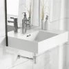 Swiss Madison St. Tropez Vessel Sink in Glossy White -Bathroom Sinks Sales glossy white swiss madison wall mount sinks sm ws322 64 1000