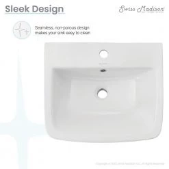Swiss Madison Carre Ceramic Wall Mount Bathroom Sink in Glossy White 20 Swiss Madison Carre Ceramic Wall Mount Bathroom Sink in Glossy White -Bathroom Sinks Sales glossy white swiss madison wall mount sinks sm ws330 c3 1000