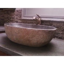 Eden Bath Natural Galet Nobu Boulder Sink with Thin Lip -Bathroom Sinks Sales gray eden bath vessel sinks eb s019gn p 31 1000