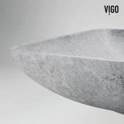 VIGO Concreto Stone 22 in. Concrete Rectangular Vessel Bathroom Sink in Gray 21 VIGO Concreto Stone 22 in. Concrete Rectangular Vessel Bathroom Sink in Gray -Bathroom Sinks Sales gray vigo vessel sinks vg04056 fa 1000